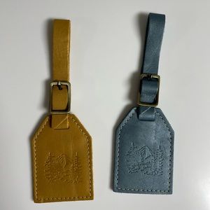 BNNU Portland Leather Goods Zoolander and Honeycomb luggage tags with Trees